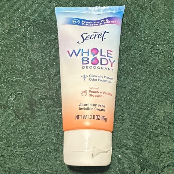 Secret Whole Body Other - Secret Whole Body Deodorant - Peach & Vanilla Blossom Aluminum Free Invisible